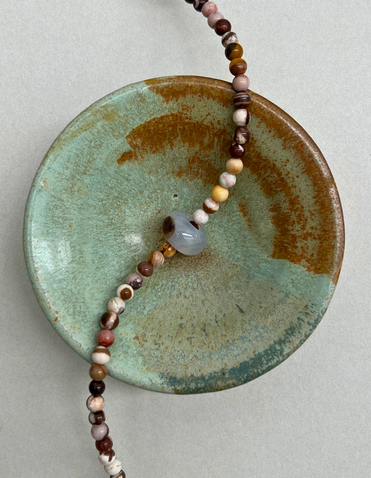 Habit 8 – Mookaite Jasper & Grey Agate Movement Necklace