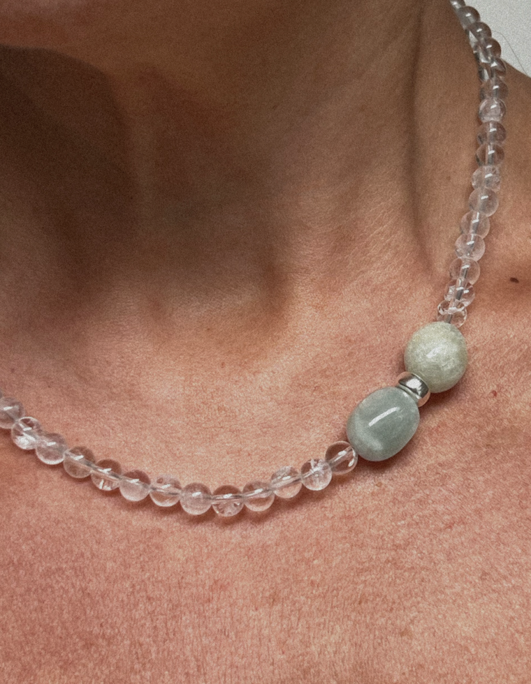Elura - Clear Quartz & Beryl Necklace