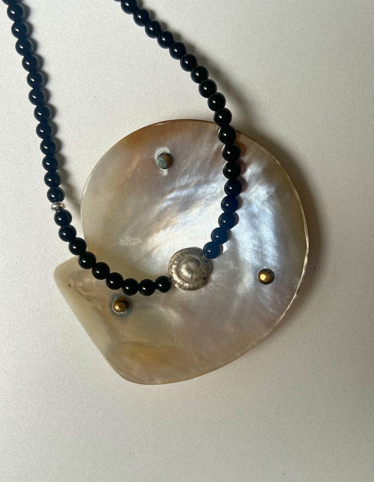 Renewal 16 - Onyx Spiral Necklace