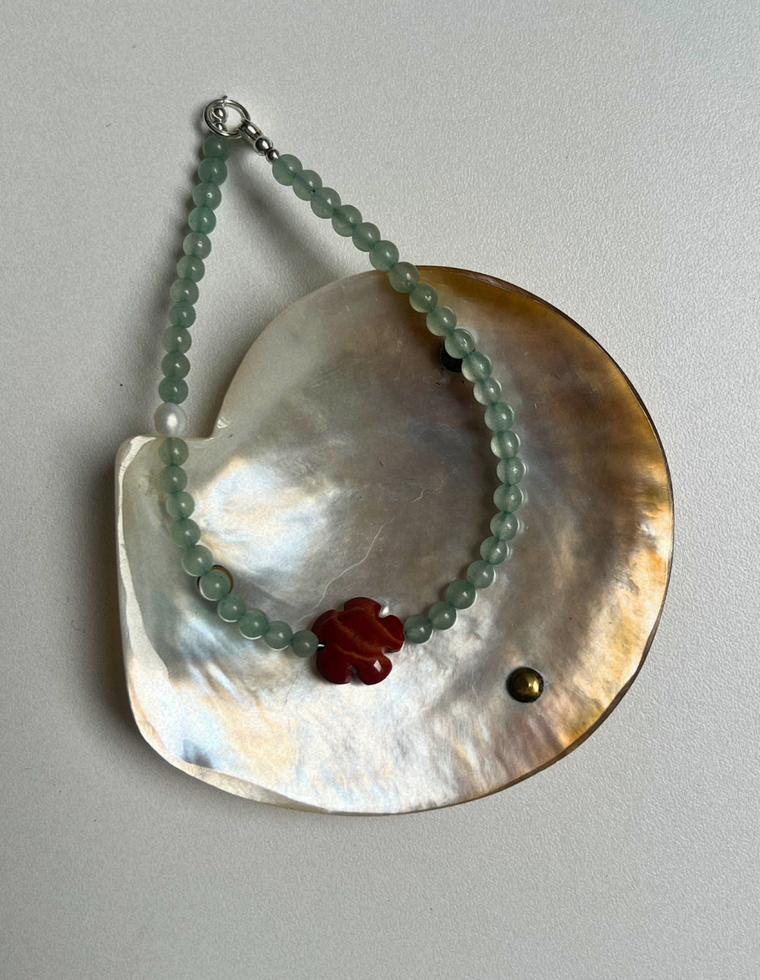 Grove 16 - Aventurine Fleur Anklet