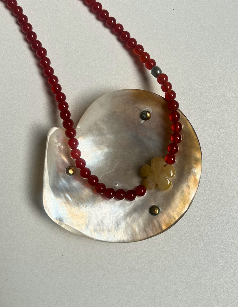 Fresco 5 - Carnelian & Aventurine Necklace