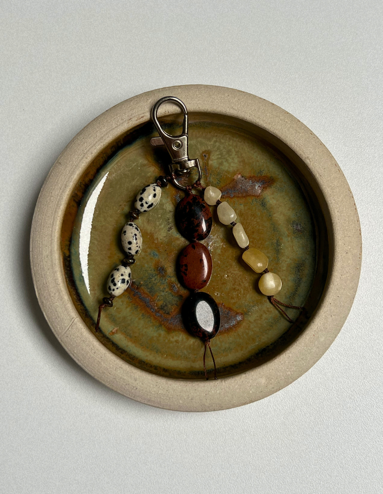 Stoned Charm - Bronzite & Mahogany Obsidian