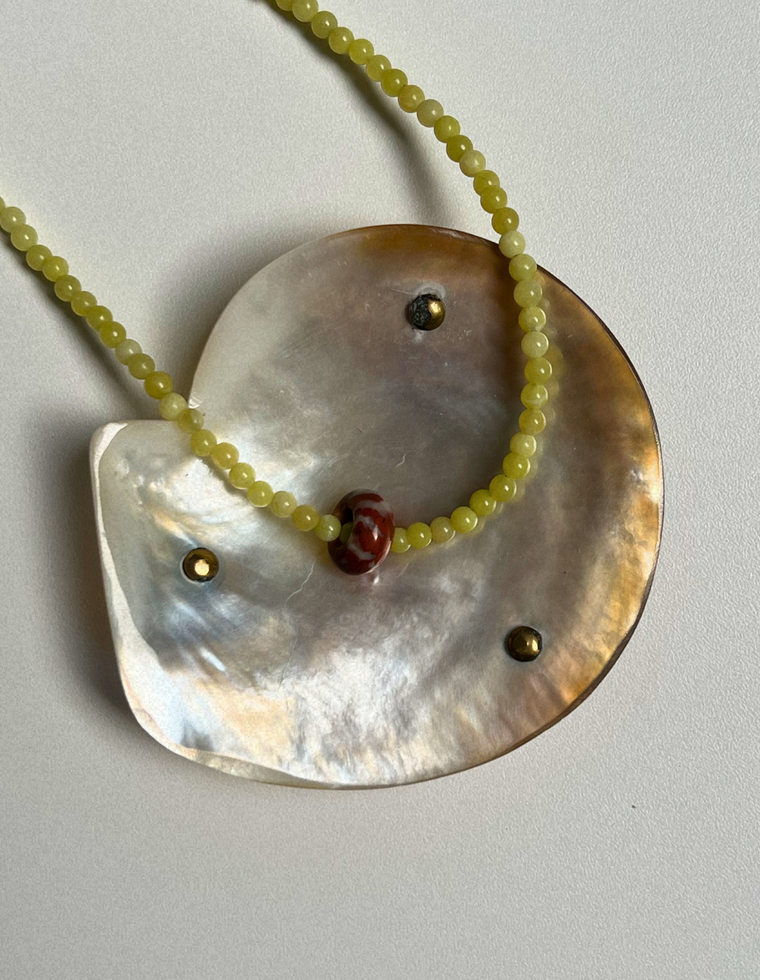 Orchard 10 - Olive Jade Movement Necklace