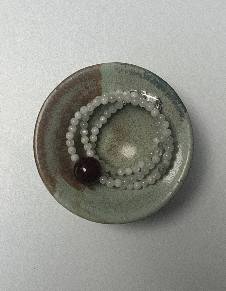 Settle Two - Moonstone & Carnelian Necklace