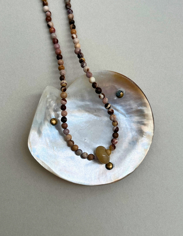 Habit 10 – Mookaite Jasper & Yellow Topaz Movement Necklace