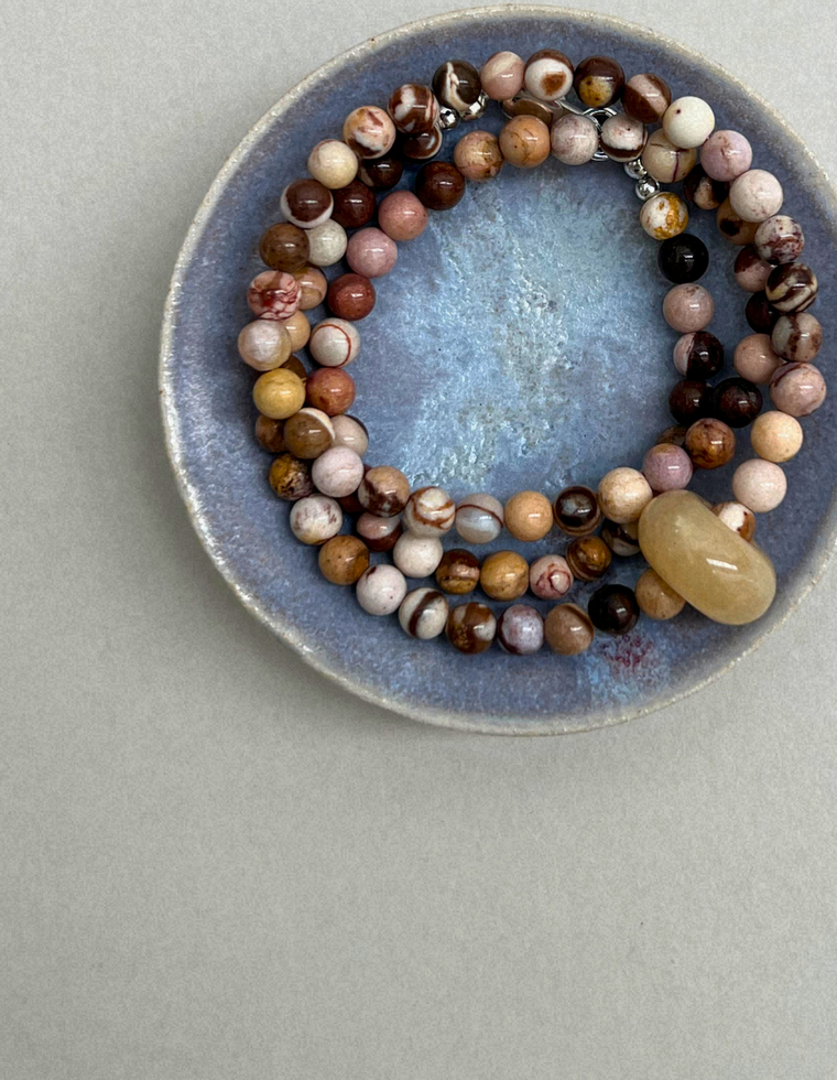 Habit 10 – Mookaite Jasper & Yellow Topaz Movement Necklace