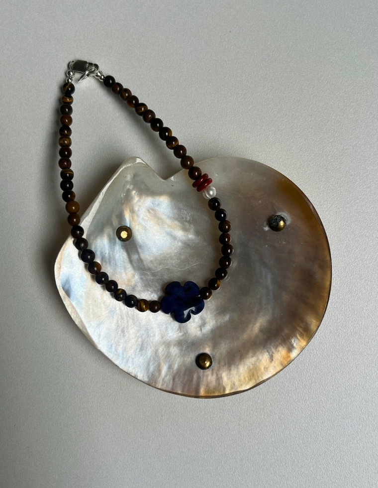 Solstice 17 - Tiger Eye Fleur Anklet