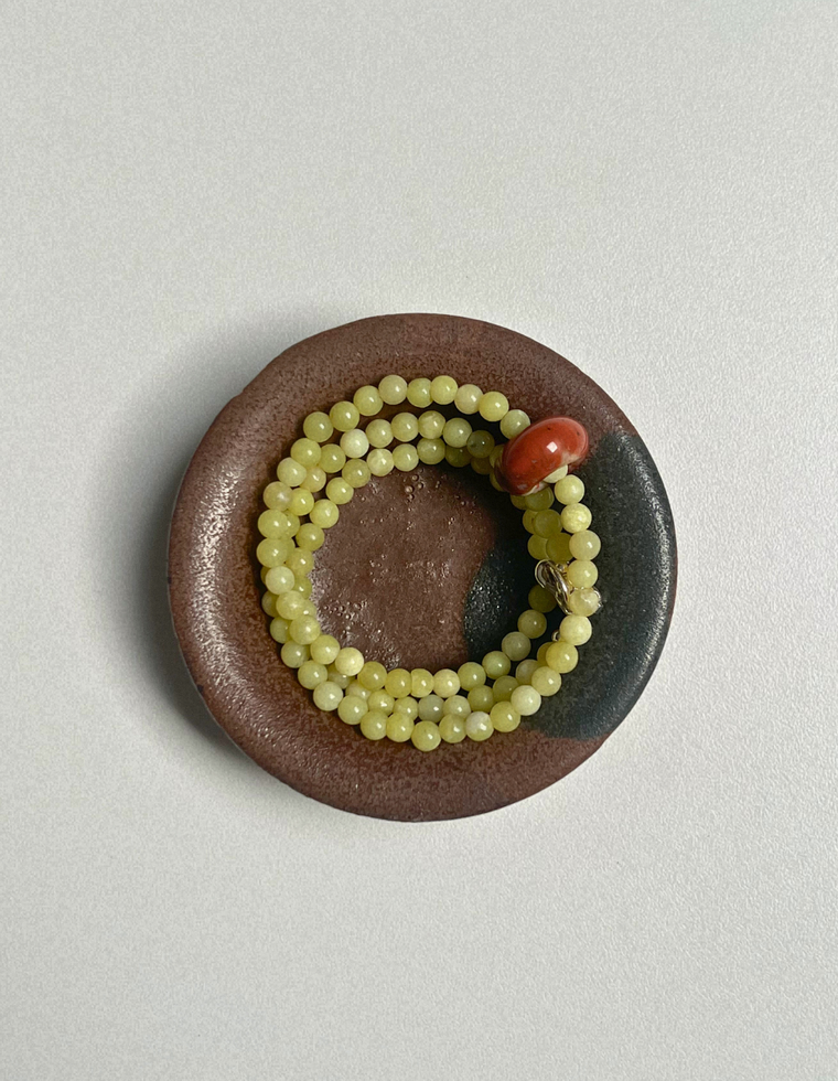 Orchard 10 - Olive Jade Movement Necklace