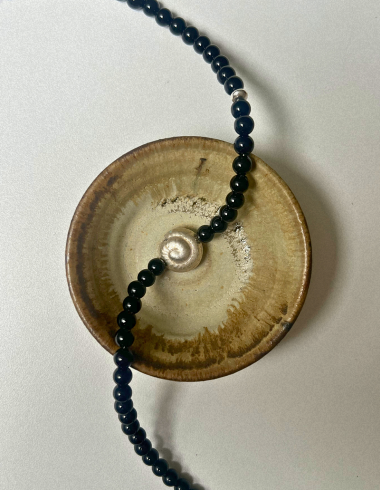 Renewal 16 - Onyx Spiral Necklace