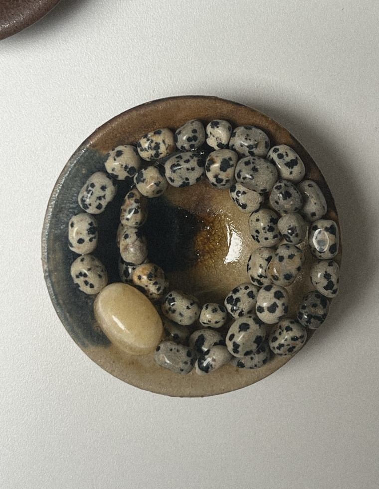 Maevryn - Dalmatian Jasper & Yellow Calcite Necklace