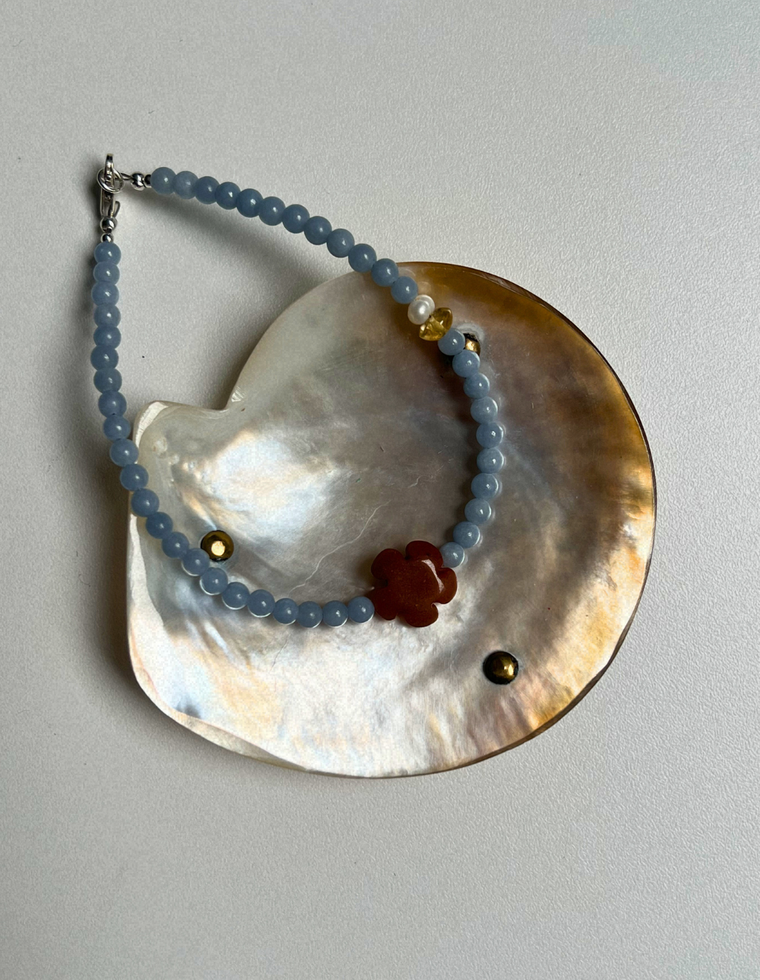Grove 18 - Angelite Fleur Anklet
