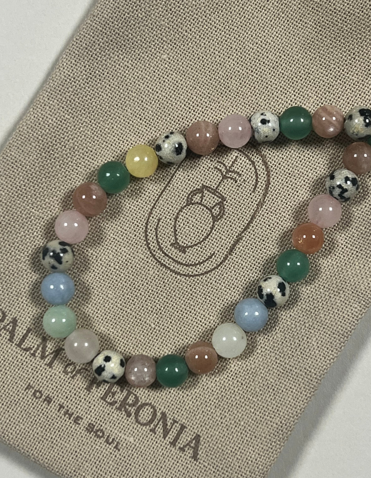 Caia - Jasper, Quartz & Jade Anklet