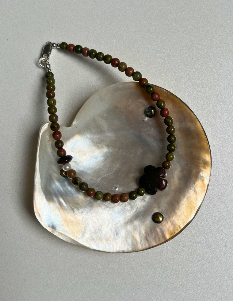 Grove 17 - Unakite Fleur Anklet