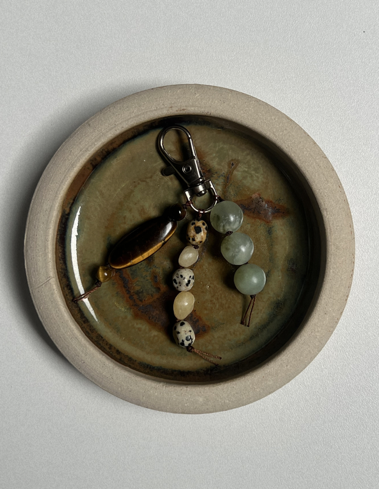 Stoned Charm - Tiger Eye & Bowenite