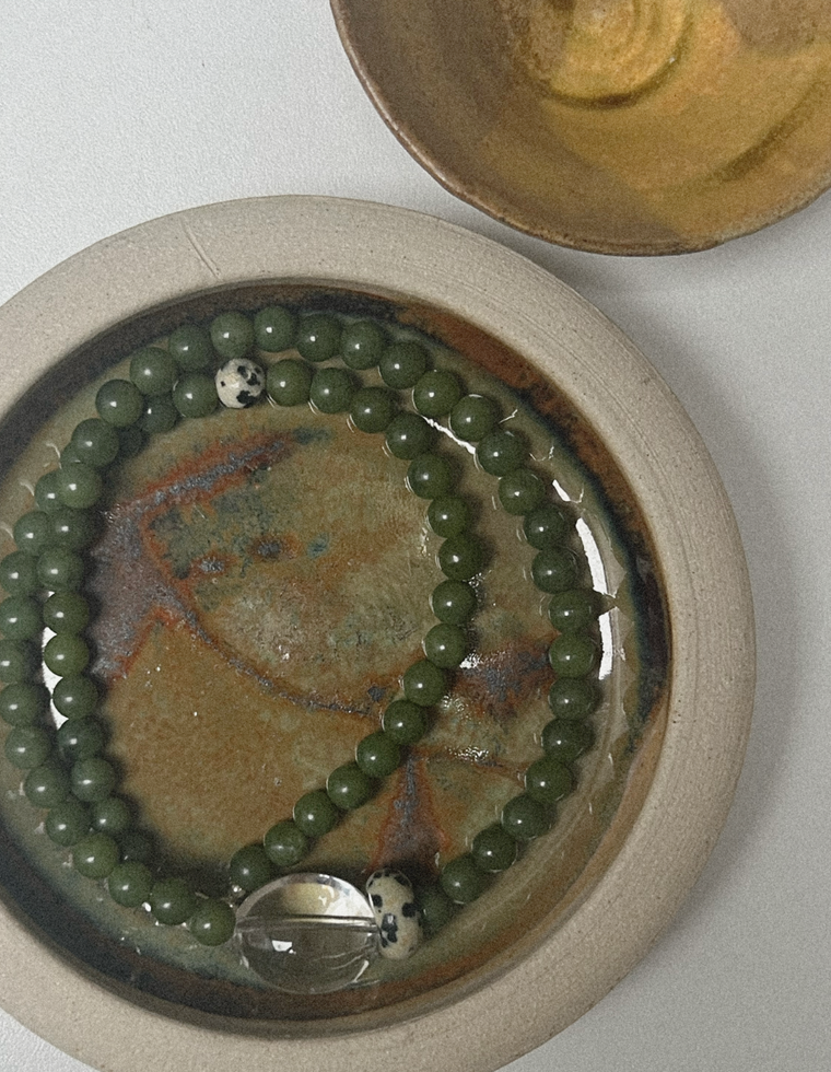 Rhenelle - Jade & Clear Quartz Necklace