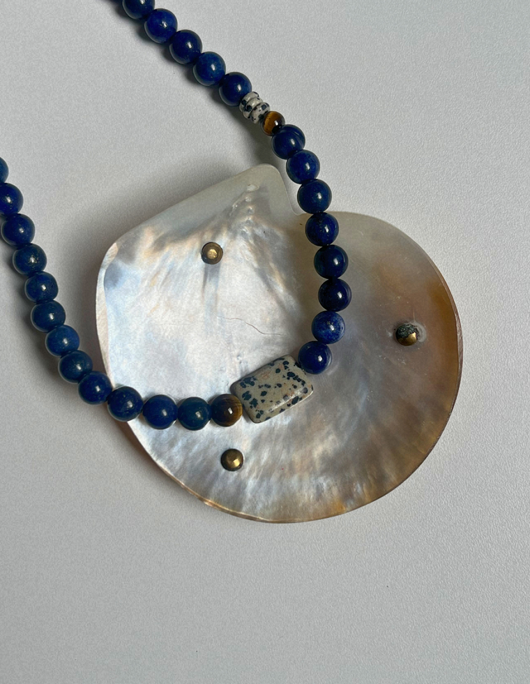 Relic 9 - Lapis Lazuli & Dalmatian Jasper Necklace