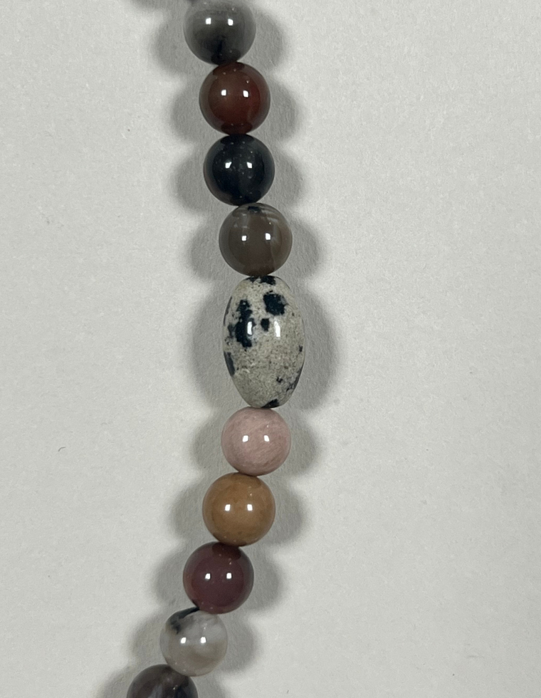 Morlen - Petrified Wood & Jasper Necklace