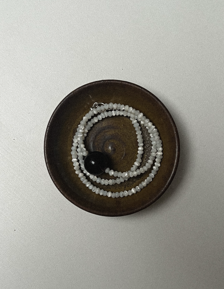 Unfurl 11 - Mother of Pearl & Fluorite Necklace