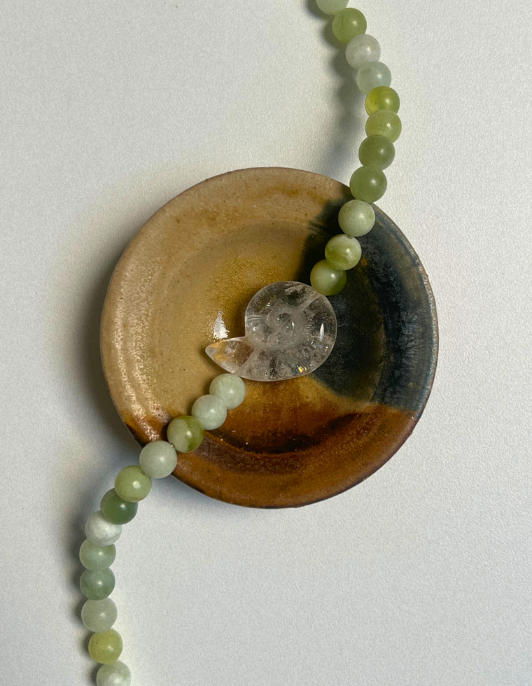 Commonplace 20 – Green Jade Whorl Necklace