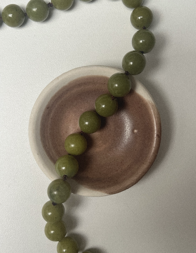 Merionne - Olive Jade Heirloom Necklace