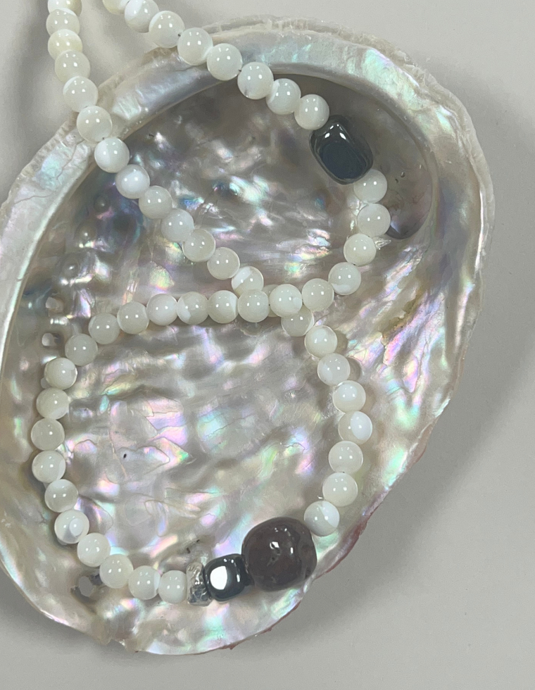 Roux - Mother of Pearl & Jasper Necklace
