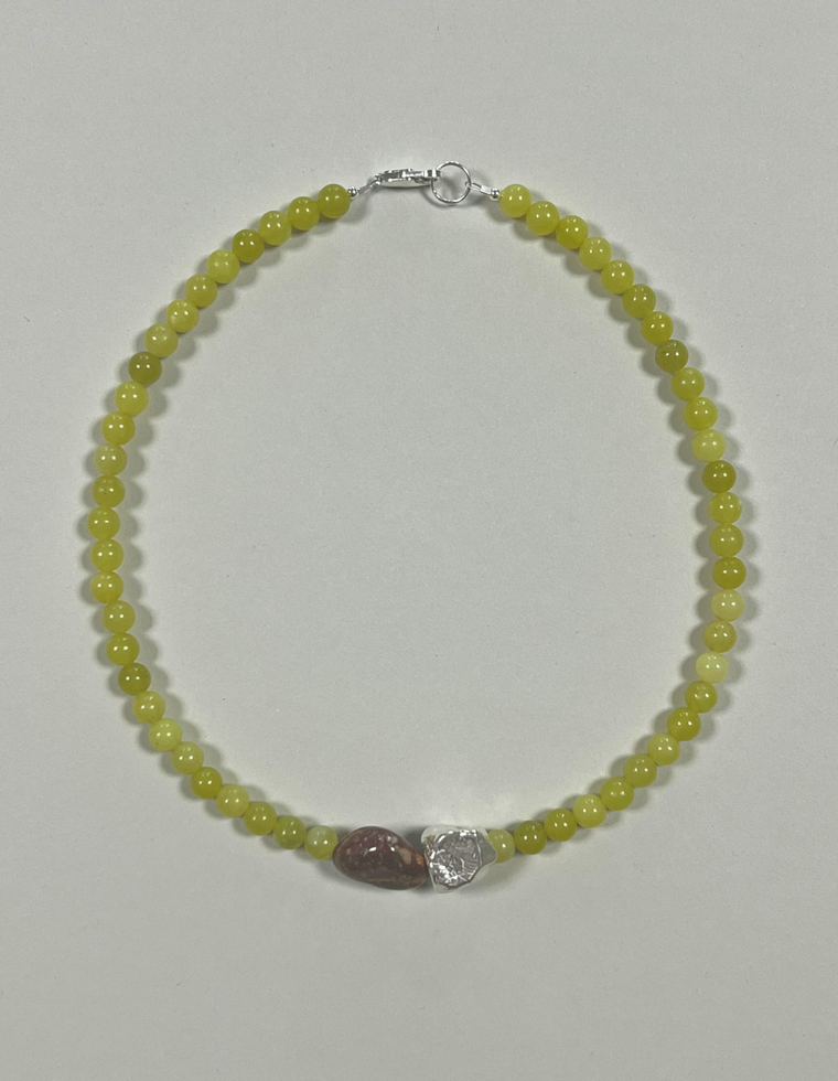 Eden III -  Custom Olive Jade Necklace