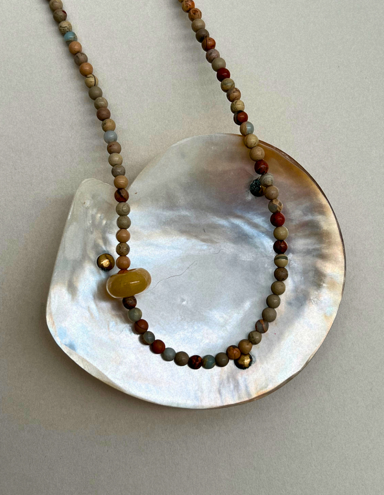 Habit 3 – Imperial Jasper & Yellow Topaz Movement Necklace