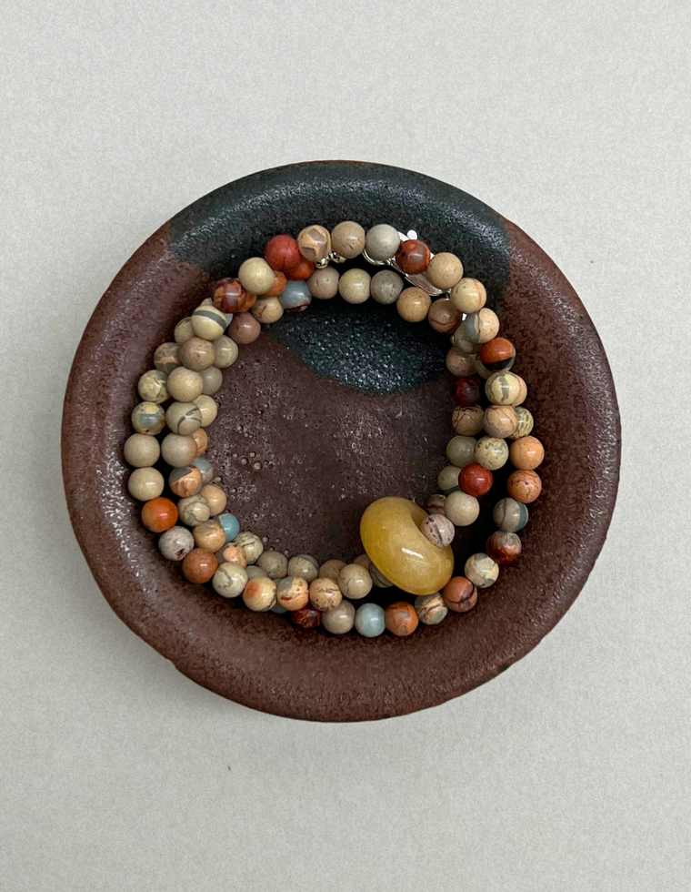 Habit 3 – Imperial Jasper & Yellow Topaz Movement Necklace