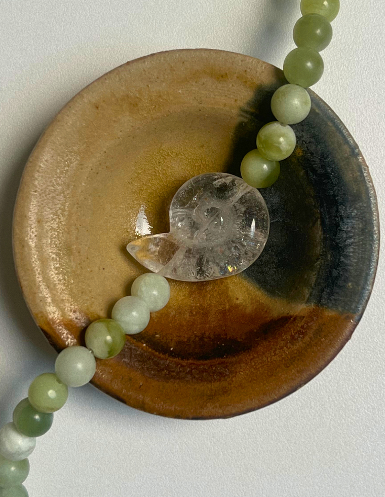 Commonplace 20 – Green Jade Whorl Necklace