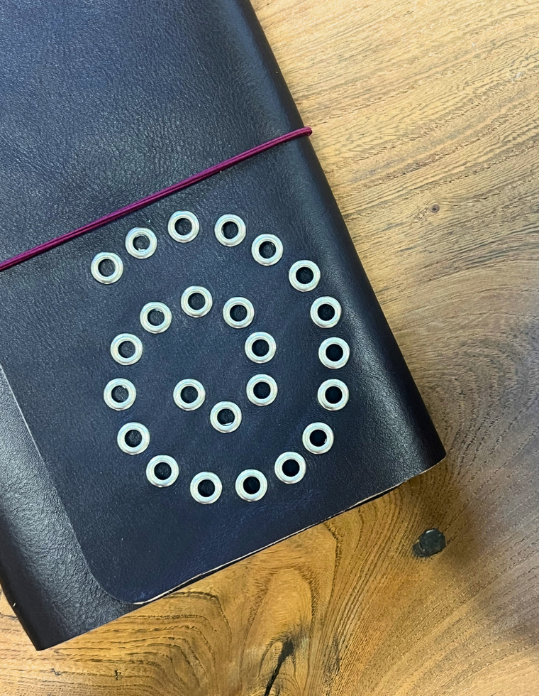 Deep Chestnut Leather Spiral Journal