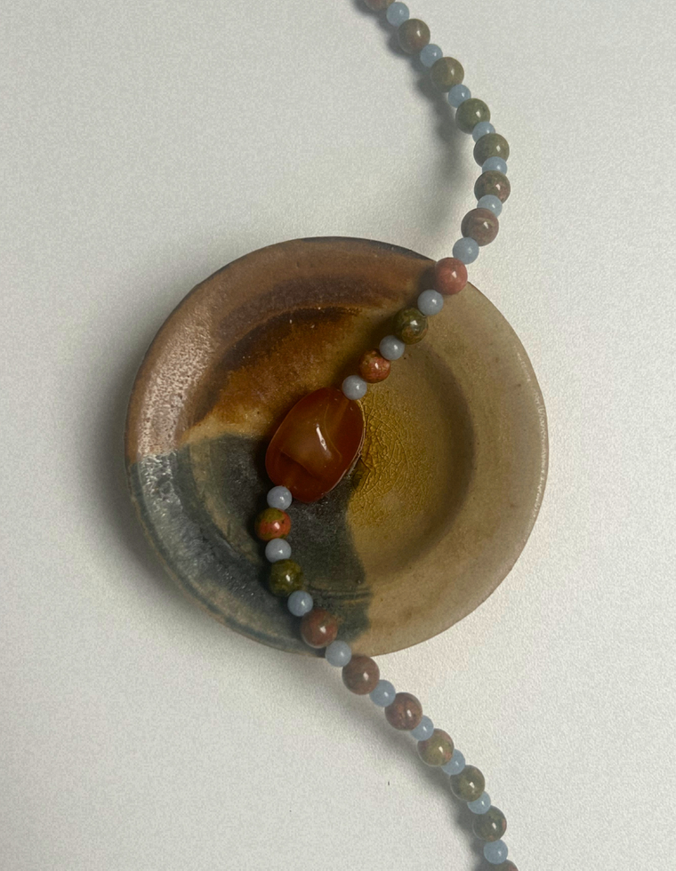 Trove 40 - Angelite & Unakite Necklace