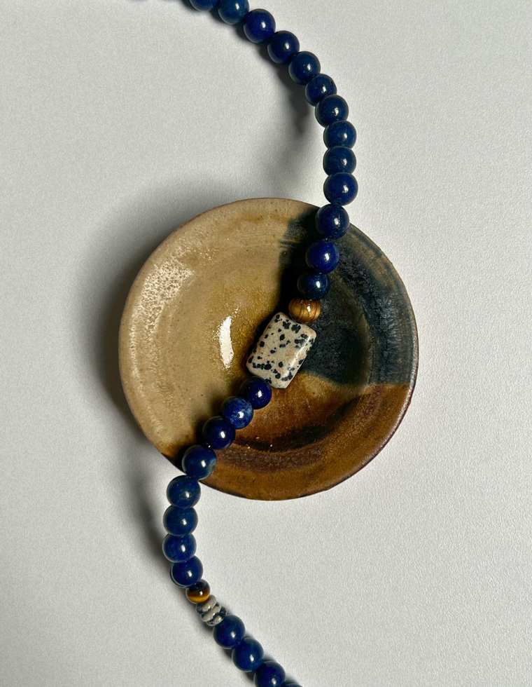 Relic 9 - Lapis Lazuli & Dalmatian Jasper Necklace