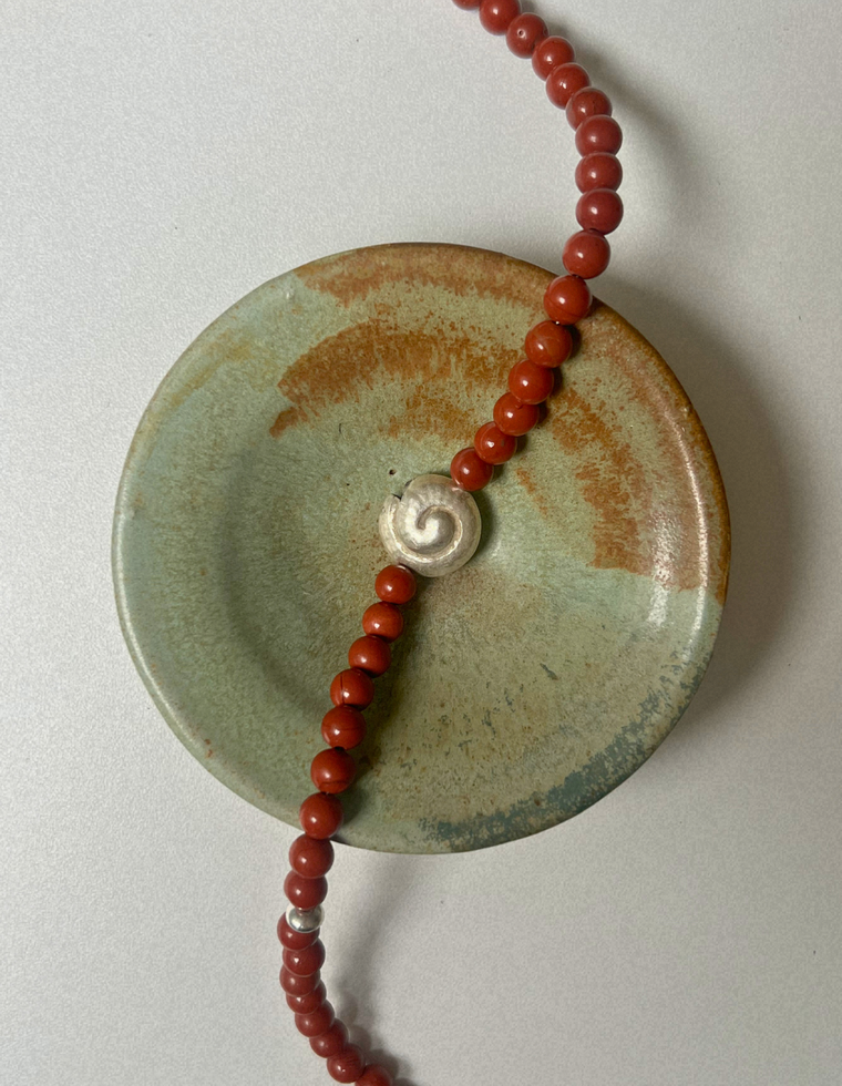 Renewal 15 - Red Jasper Spiral Necklace