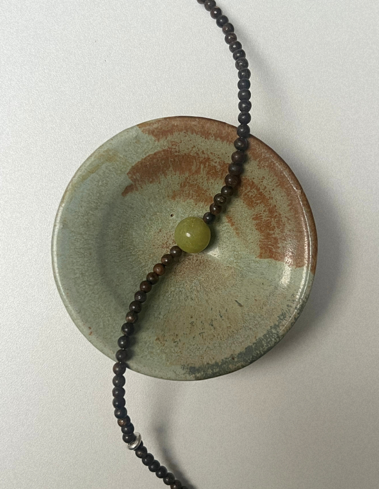 Rhythm 12 - Bronzite & Jade Necklace
