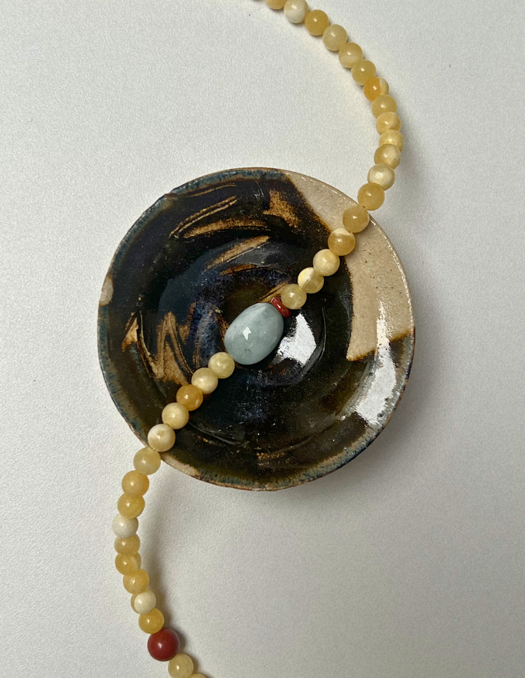 Emerge 8 - Yellow Jade & Beryl Necklace