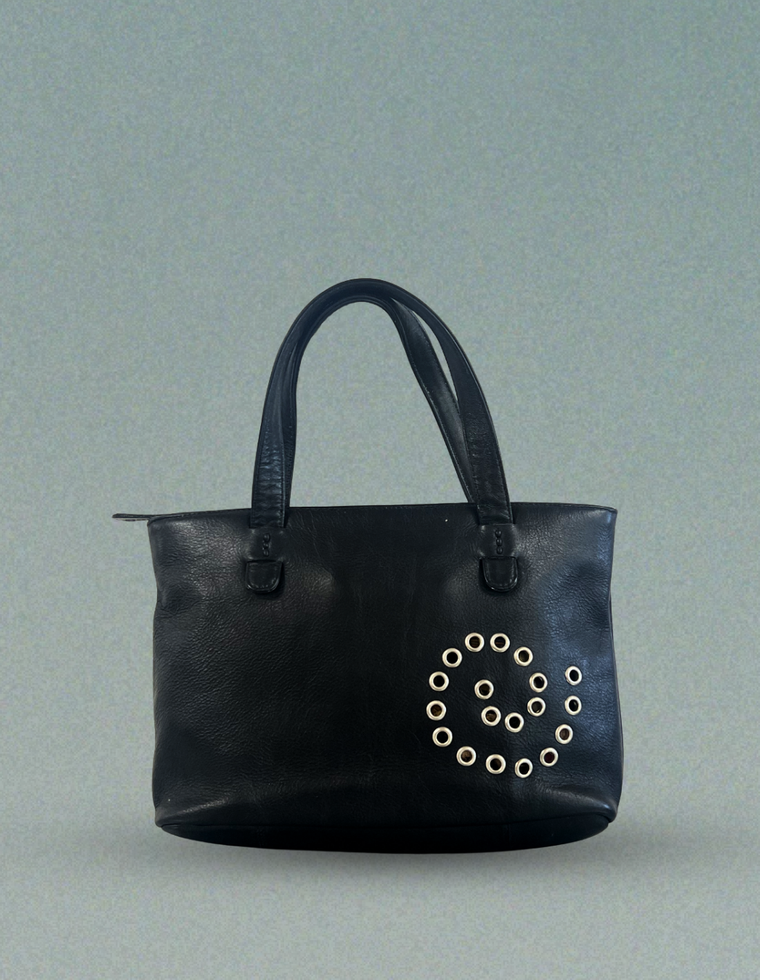 Spiral Stud Vintage Leather Bag / Piece 62