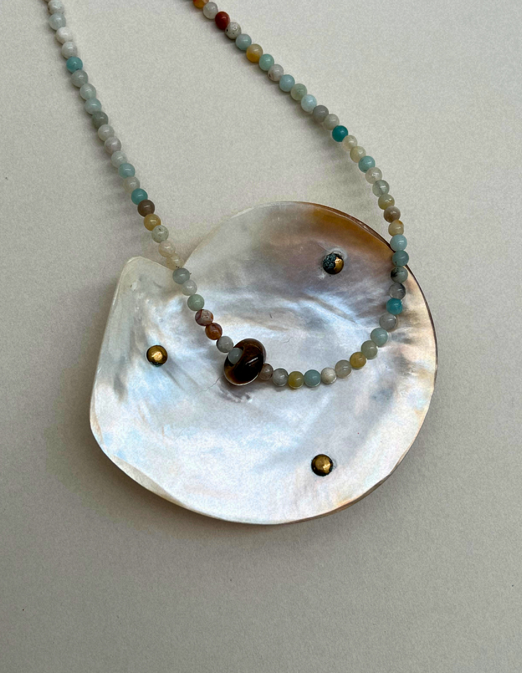 Habit 6 – Flower Amazonite & Tiger's Eye Movement Necklace