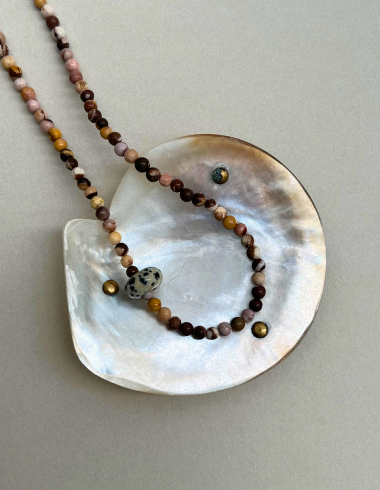 Habit 9 – Mookaite Jasper & Dalmatian Jasper Movement Necklace