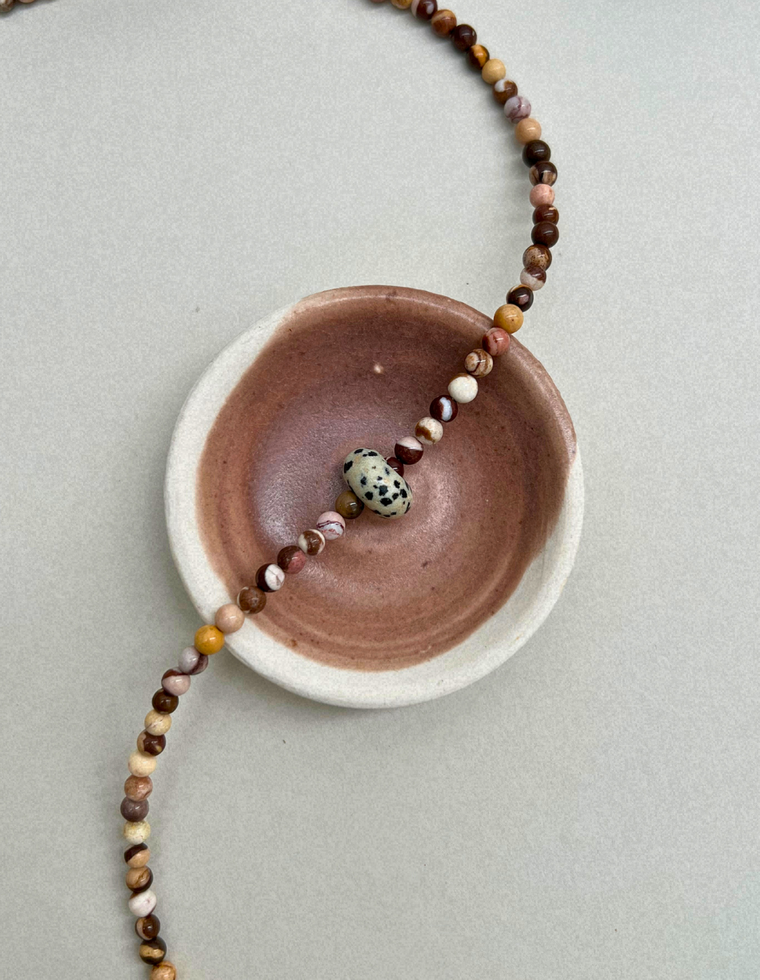 Habit 9 – Mookaite Jasper & Dalmatian Jasper Movement Necklace