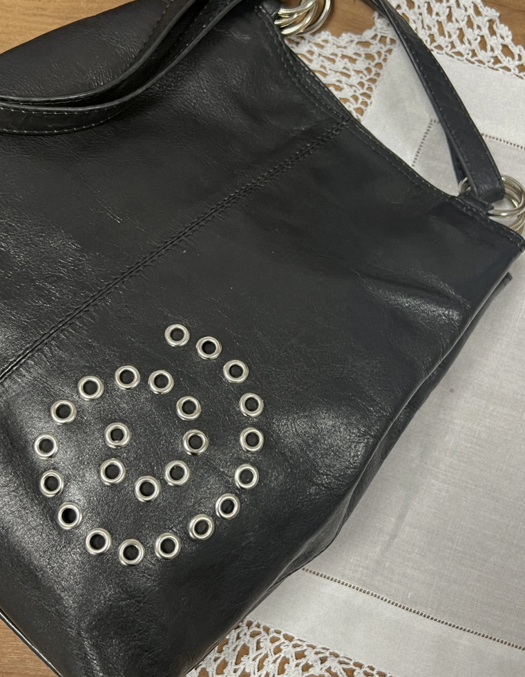 Spiral Stud Vintage Leather Bag / Piece 1