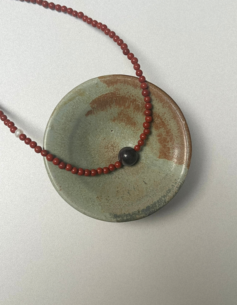 Rhythm 15 - Red Jasper & Bloodstone Necklace