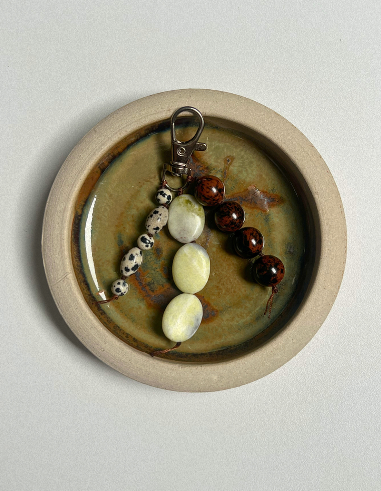 Stoned Charm - Jade & Mahogany Obsidian