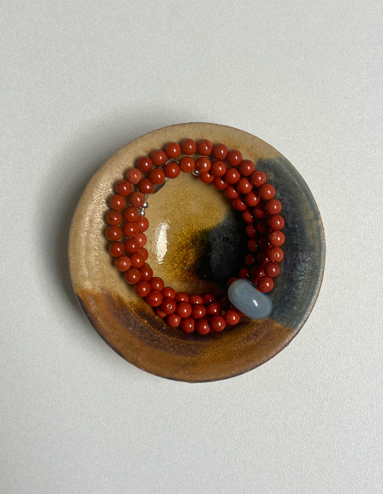 Levante 5 – Red Jasper & Blue Aventurine Movement Necklace