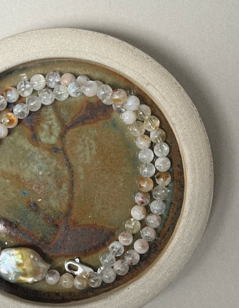 Elowyn III - Quartz & Pearl Necklace