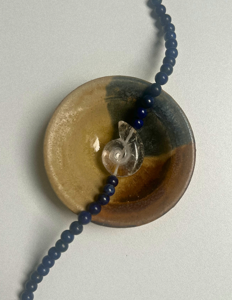 Trove 44 - Lapis Lazuli Whorl Necklace