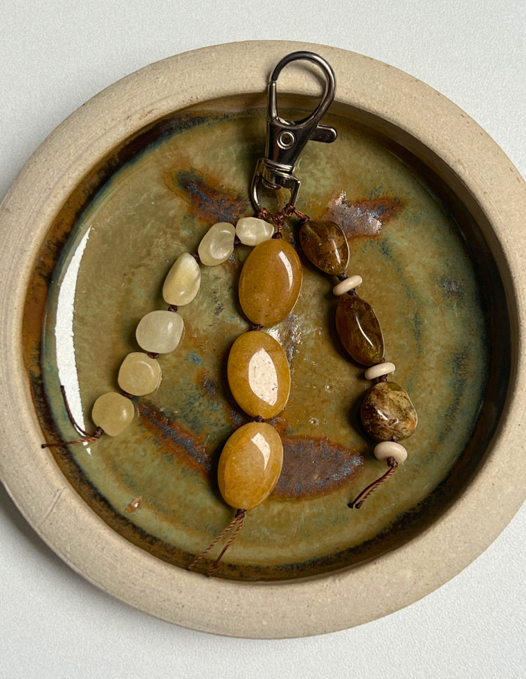 Stoned Charm - Yellow Aventurine & Green Garnet