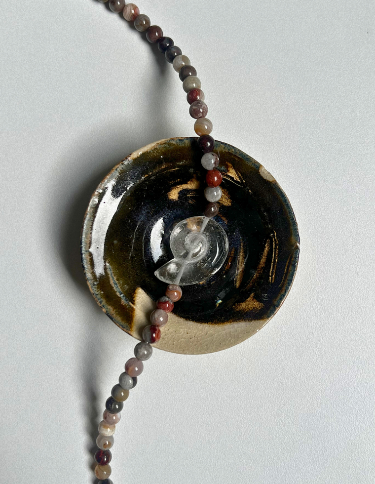 Relic 8 - Mexican Agate Whorl Necklace