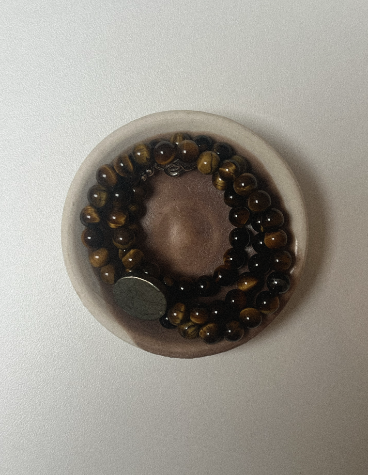 Vaelira - Tiger Eye & Pyrite Necklace