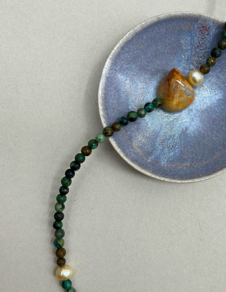 Collected 1 – African Turquoise & Exotica Jasper Necklace