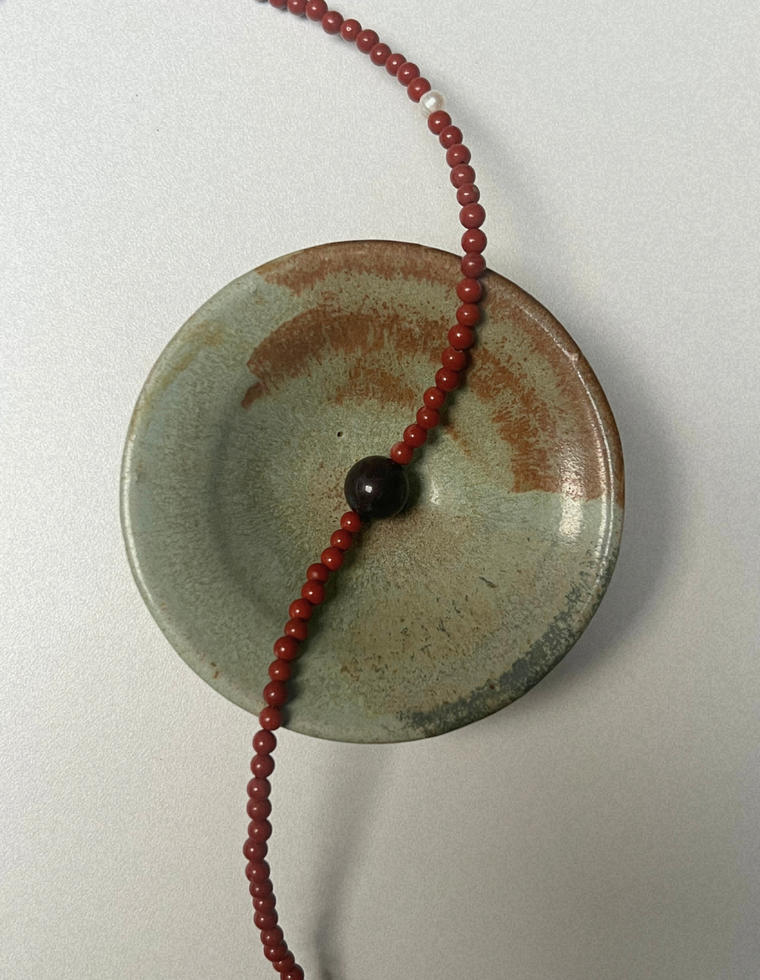 Rhythm 15 - Red Jasper & Bloodstone Necklace